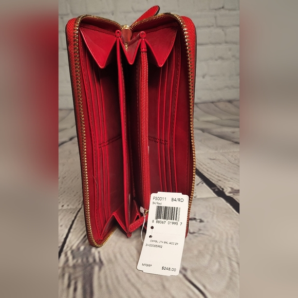 Coach RED Wallet NWT - Picture 5 of 6